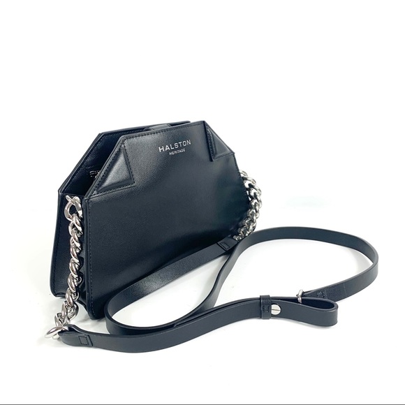Halston Heritage Handbags - Halston Heritage Leather Crossbody Black Bag NWT